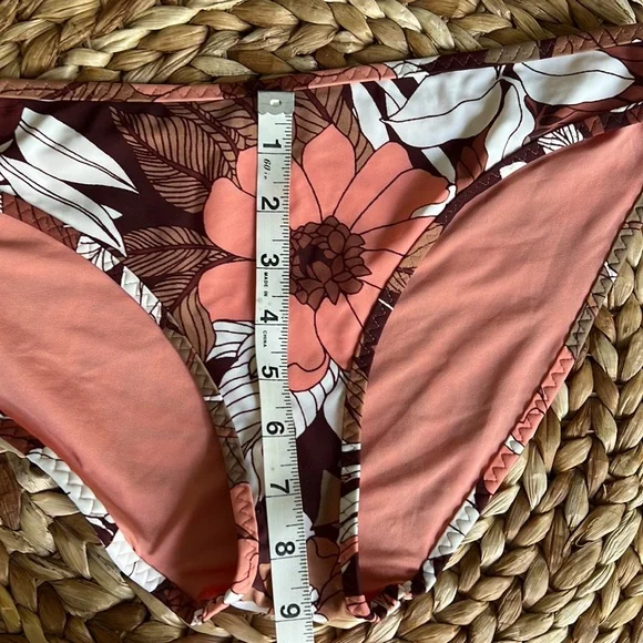 Aerie Brown Flowers Bikini. - Picture 9 of 11